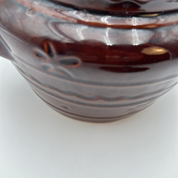 Vintage Mar-Crest Oven Proof Stoneware Bean Pot With Lid-USA - Picture 10 of 16
